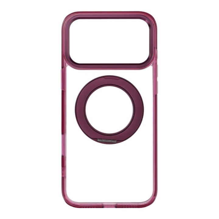 Чохол для iPhone 18 Pro Max / 17 Pro Max Frame Circle Stand сумісний із MagSafe бордовий