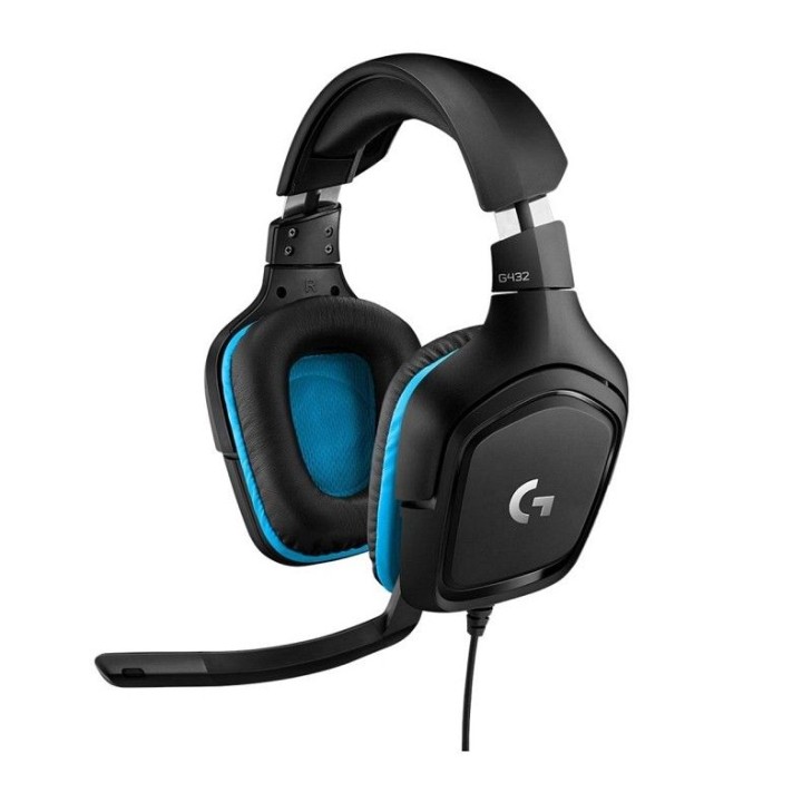 Headphones wired on-ear Jack 3,5 mm with microphone Logitech G432 black