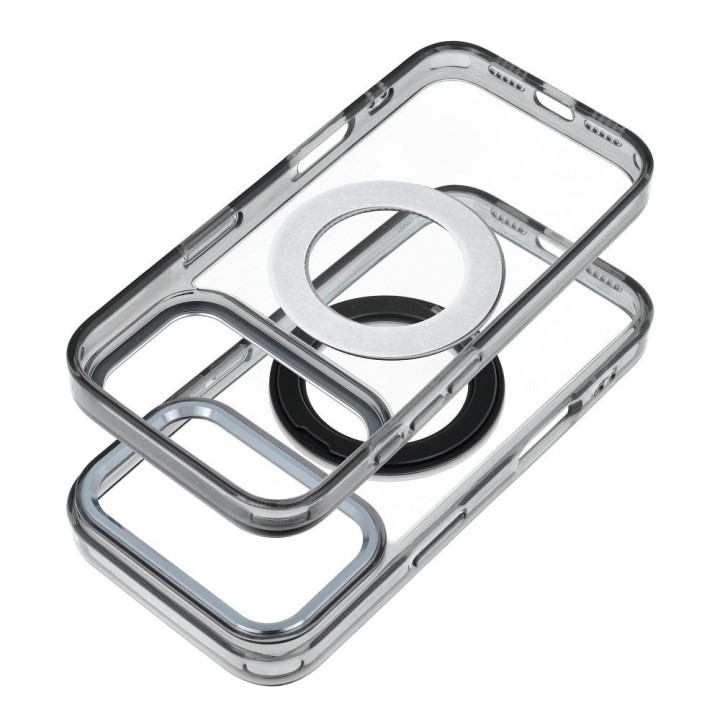 Case for iPhone 18 Pro Max / 17 Pro Max Frame Circle Stand MagSafe compatible black
