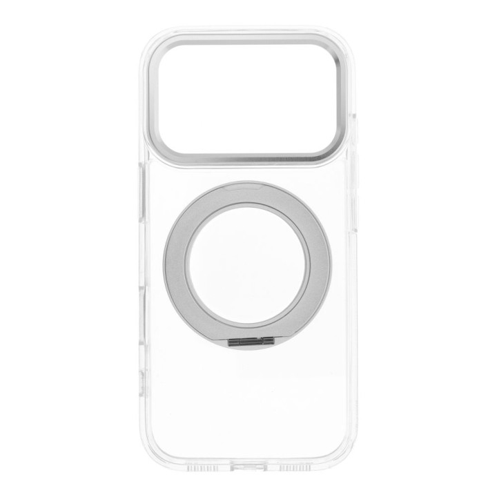Чехол для iPhone 18 Pro / 17 Pro Frame Circle Stand совместимый с MagSafe прозрачный