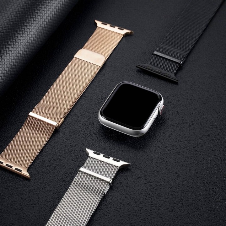 DUX DUCIS ремінець MILANESE магнітний з нержавіючої сталі для Apple Watch 38 / 40 / 41 mm чорний