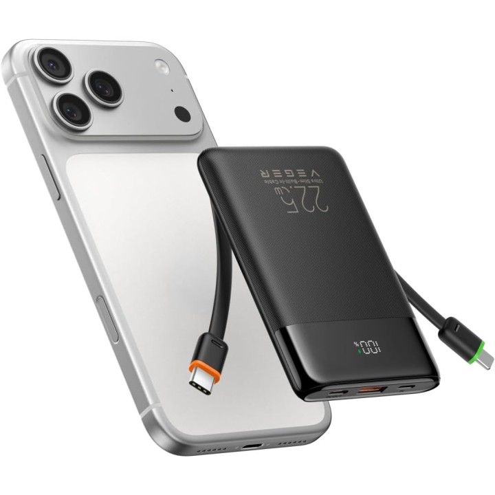 Wireless charger VEGER 3-in-1 Qi2.2 compatible with MagSafe and Apple Watch black