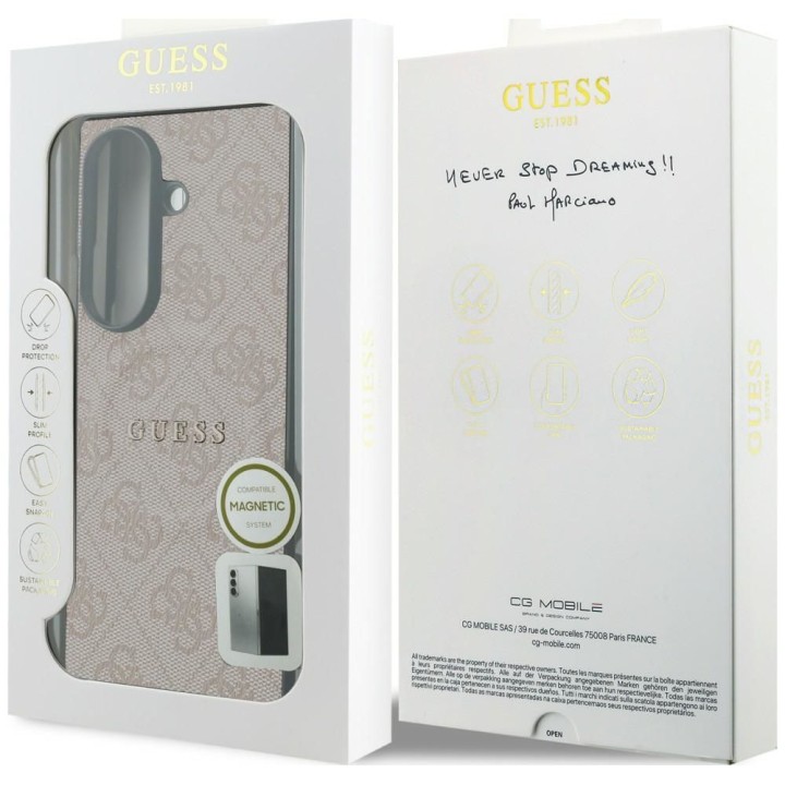 GUESS case for SAMSUNG GALAXY Z FOLD 8 ULTRA compatible with MagSafe (4G Classic) pink