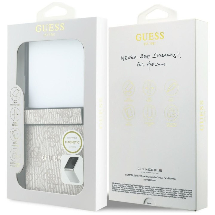 GUESS чохол для SAMSUNG GALAXY Z FLIP 8 сумісний із MagSafe (4G Classic) рожевий