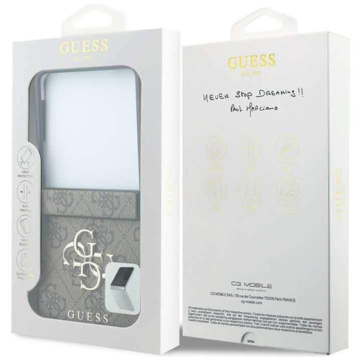 GUESS case for SAMSUNG GALAXY With FLIP 8 (4G Big Logo) brown