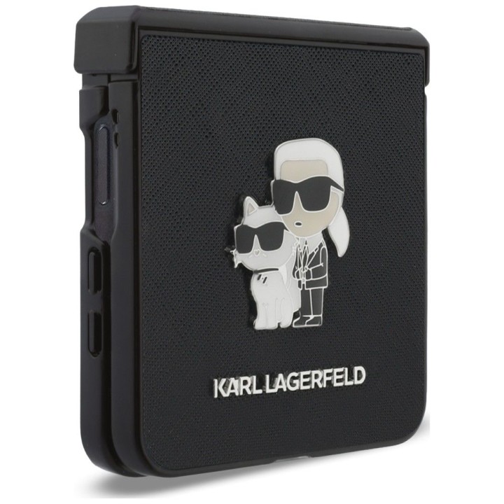 KARL LAGERFELD чехол для SAMSUNG GALAXY Z FLIP 8 (Karl&Choupette Saffiano Pins) черный