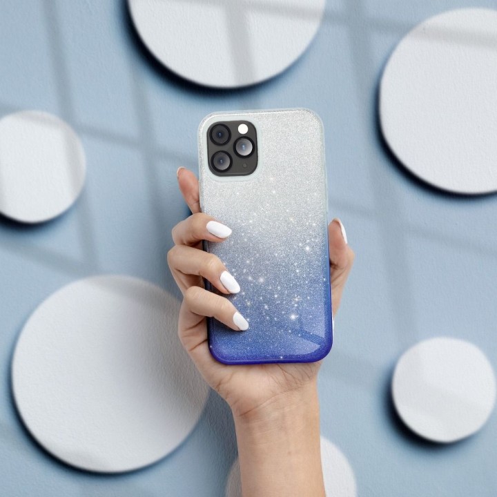 Case for iPhone 7 PLUS / 8 PLUS Shining transparent blue