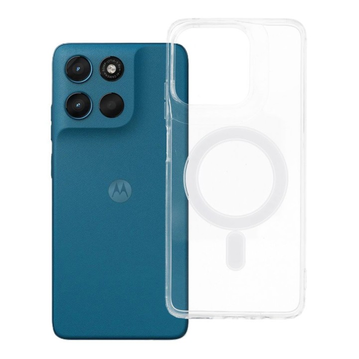 Чохол для Motorola G57 / G57 Power Clear Mag Cover (MID) сумісний із MagSafe прозорий