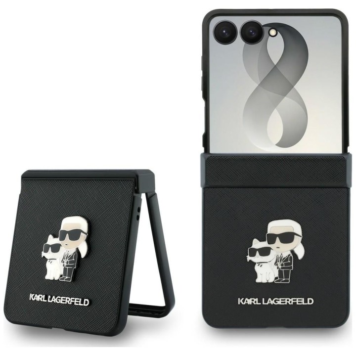 KARL LAGERFELD чохол для SAMSUNG GALAXY Z FLIP 8 (Karl&Choupette Saffiano Pins) чорний