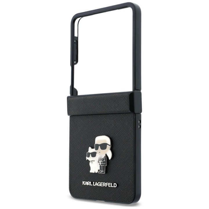 KARL LAGERFELD чехол для SAMSUNG GALAXY Z FLIP 8 (Karl&Choupette Saffiano Pins) черный