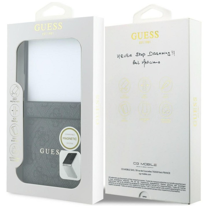 GUESS чехол для SAMSUNG GALAXY Z FLIP 8 совместимый с MagSafe (4G Classic) черный