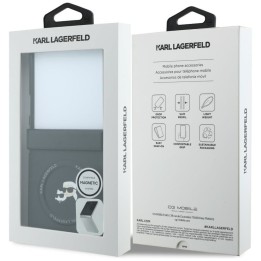 KARL LAGERFELD чохол для SAMSUNG GALAXY Z FLIP 8 сумісний із MagSafe (Karl&Choupette Saffiano Pins) чорний