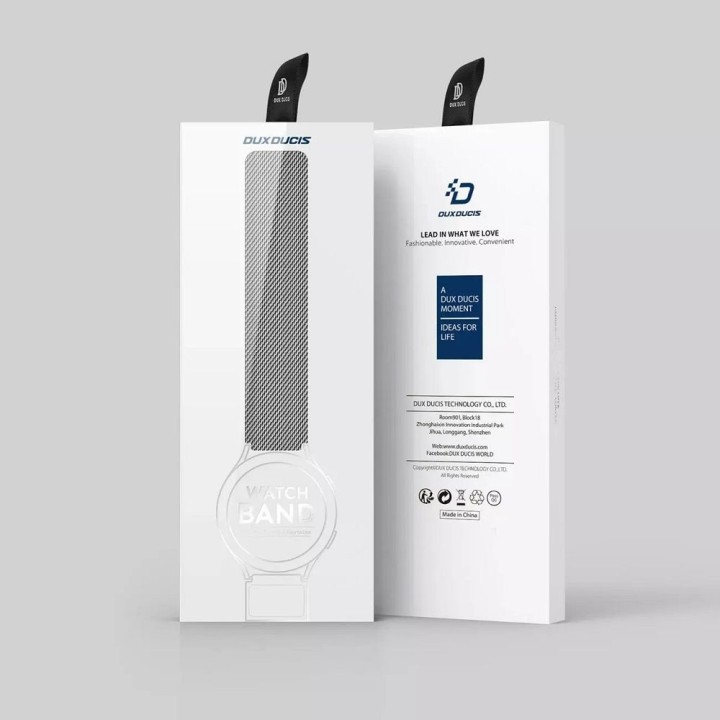 DUX DUCIS strap MILANESE magnetic stainless steel 20 mm silver
