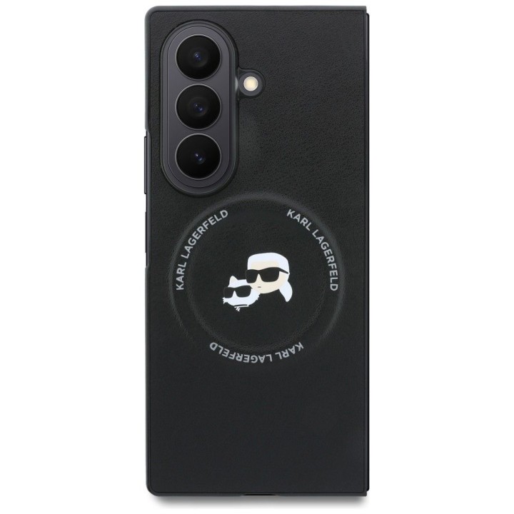 KARL LAGERFELD чехол для SAMSUNG GALAXY Z FOLD 8 ULTRA совместимый с MagSafe (Karl&Choupette Saffiano Pins) черный