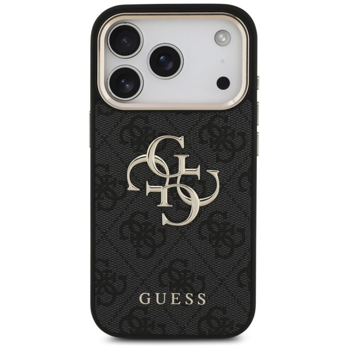GUESS чохол для IPHONE 18 Pro / 17 Pro GUE005483 (PU W/ Big 4G Classic Logo) чорний золотий