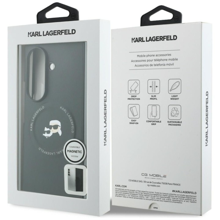 KARL LAGERFELD futerał do SAMSUNG GALAXY Z FOLD 8 ULTRA kompatybilny z MagSafe (Karl&Choupette Saffiano Pins) czarny