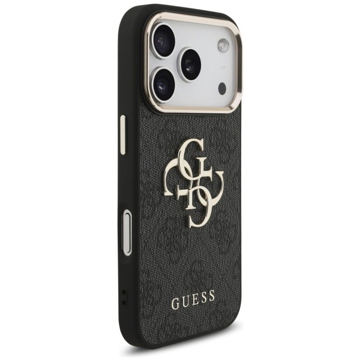 GUESS futerał do IPHONE 18 Pro / 17 Pro GUE005483 (PU W/ Big 4G Classic Logo) czarny złoty