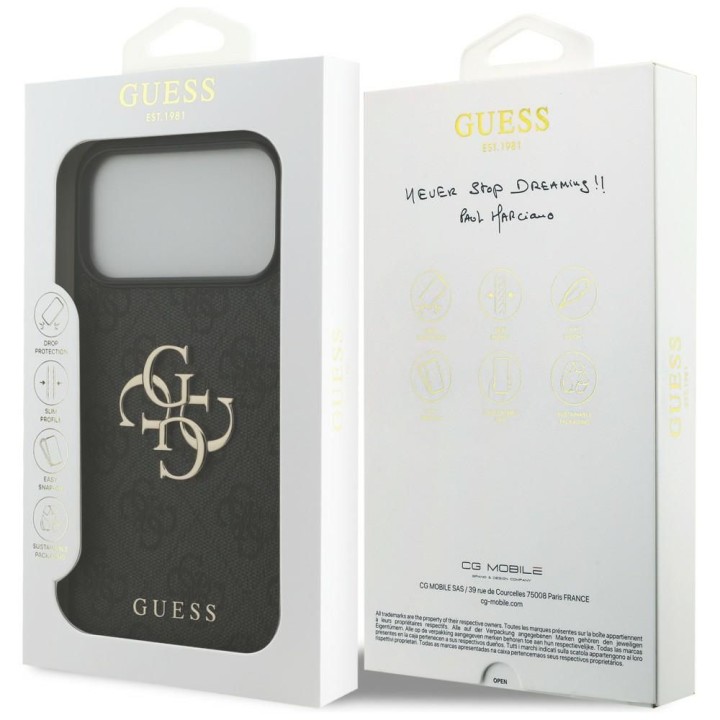 GUESS чохол для IPHONE 18 Pro Max / 17 Pro Max GUE005524 (4G PU Big Логотип) чорний