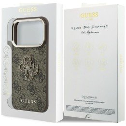 GUESS чехол для IPHONE 18 Pro/17 Pro (Big Resin Logo 4G) коричневый