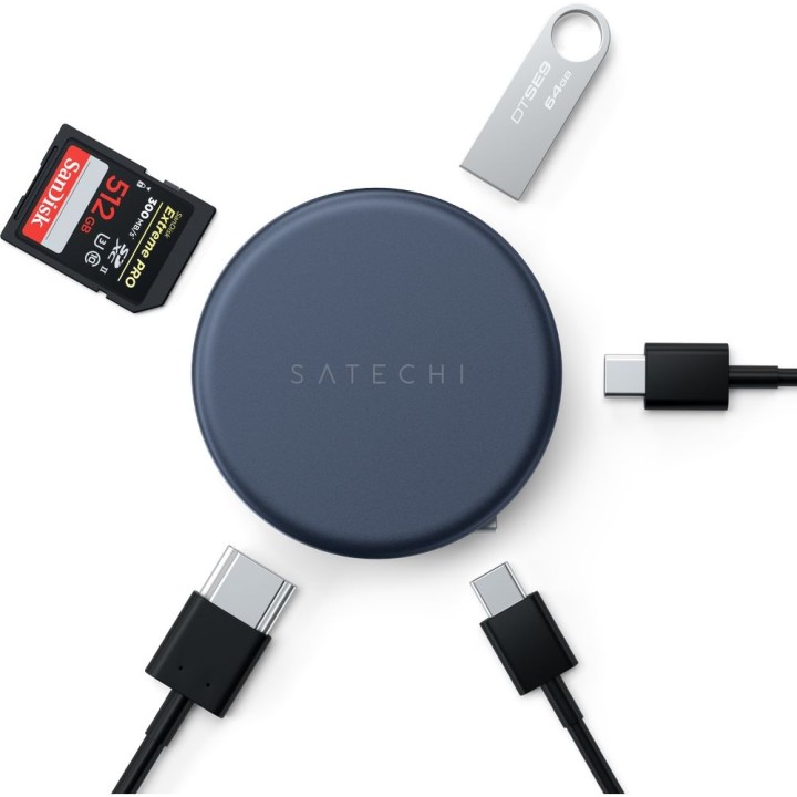 Hub adapter 5-in-1 USB C Satechi OntheGo STPOTG5B indigo