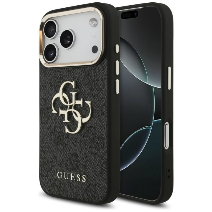 GUESS чохол для IPHONE 18 Pro / 17 Pro GUE005483 (PU W/ Big 4G Classic Logo) чорний золотий