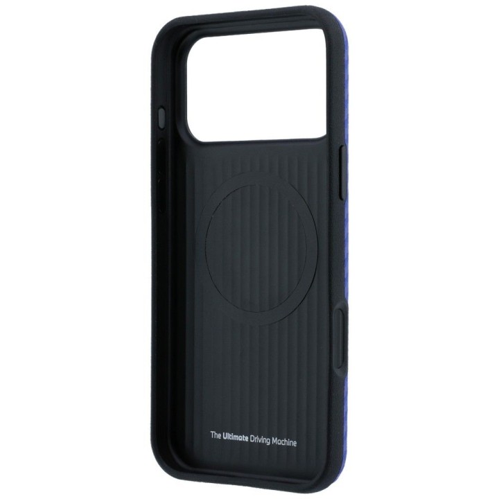 BMW чехол для IPHONE 18 Pro Max/17 Pro Max совместимый с Magsafe (Carbon Металл Логотип) синий