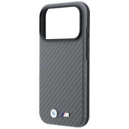 BMW case for IPHONE 18 Pro Max/17 Pro Max compatible with Magsafe (Carbon Metal Logo) grey