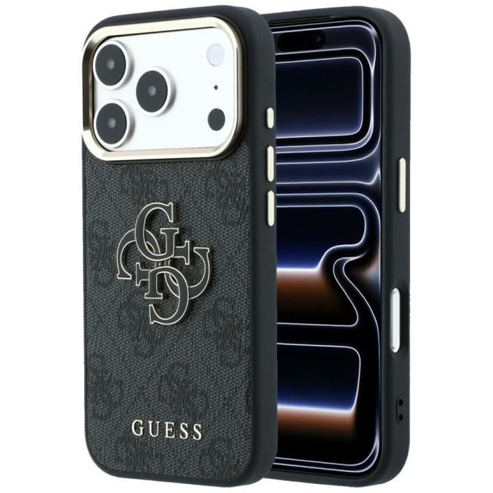 GUESS чехол для IPHONE 18 Pro / 17 Pro GUE005481 (PU FW Resin Логотип) черный