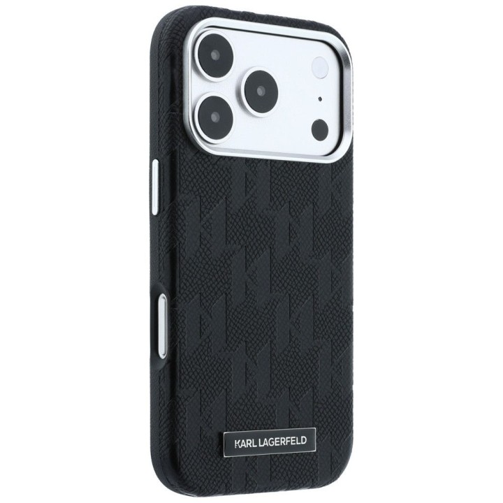 KARL LAGERFELD case for IPHONE 18 Pro/17 Pro compatible with Magsafe (Mono Resin Logo) black