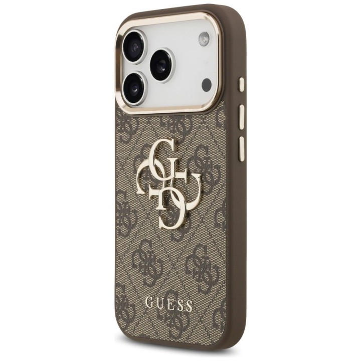GUESS case for IPHONE 18 Pro Max / 17 Pro Max GUE005488 (PU W/ Big 4G Classic Logo) brown gold
