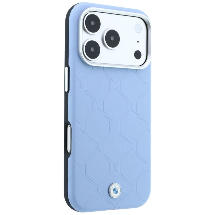 BMW чохол для IPHONE 18 Pro/17 Pro сумісний із MagSafe (Sign Deboss Quilted W/ Metal Logo) синій