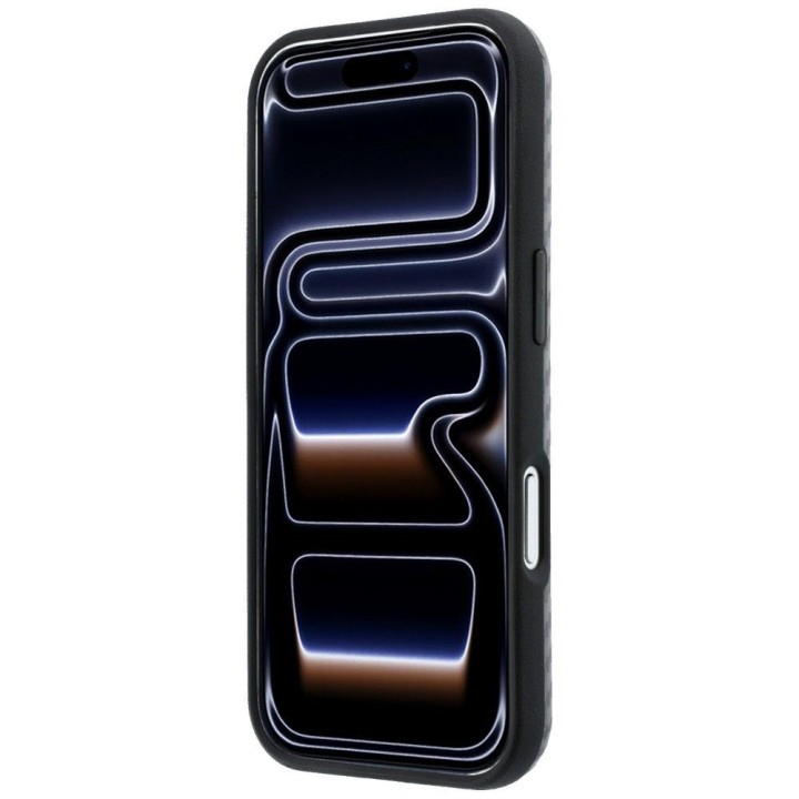 BMW futerał do IPHONE 18 Pro Max/17 Pro Max kompatybilny z MagSafe (Carbon Metal Logo) szary