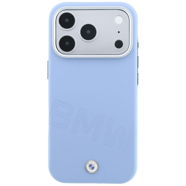 BMW чехол для IPHONE 18 Pro/17 Pro совместимый с MagSafe (Sign Inclined Deboss Letters) синий