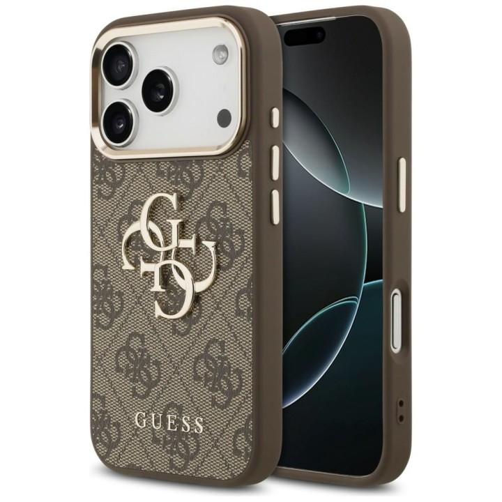 GUESS case for IPHONE 18 Pro Max / 17 Pro Max GUE005488 (PU W/ Big 4G Classic Logo) brown gold