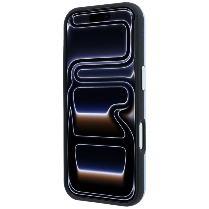 BMW case for IPHONE 18 Pro/17 Pro compatible with Magsafe (Sign Deboss Quilted W/ Metal Logo) blue