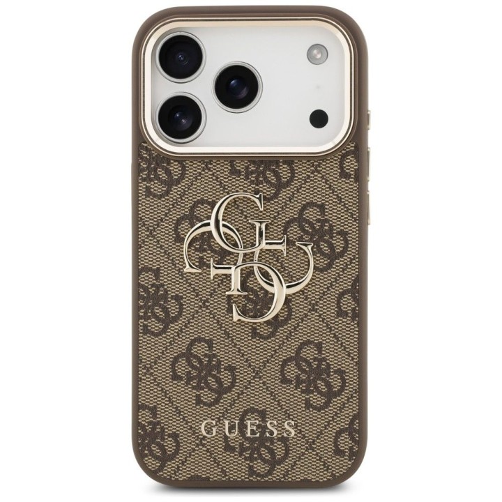 GUESS futerał do IPHONE 18 Pro Max / 17 Pro Max GUE005488 (PU W/ Big 4G Classic Logo) brązowy złoty