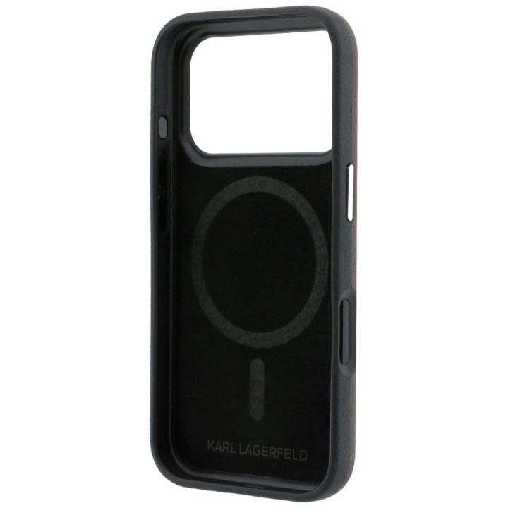 KARL LAGERFELD чехол для IPHONE 18 Pro/ 17 Pro совместимый с Magsafe (Smooth Ikonik Sketch) бордовый