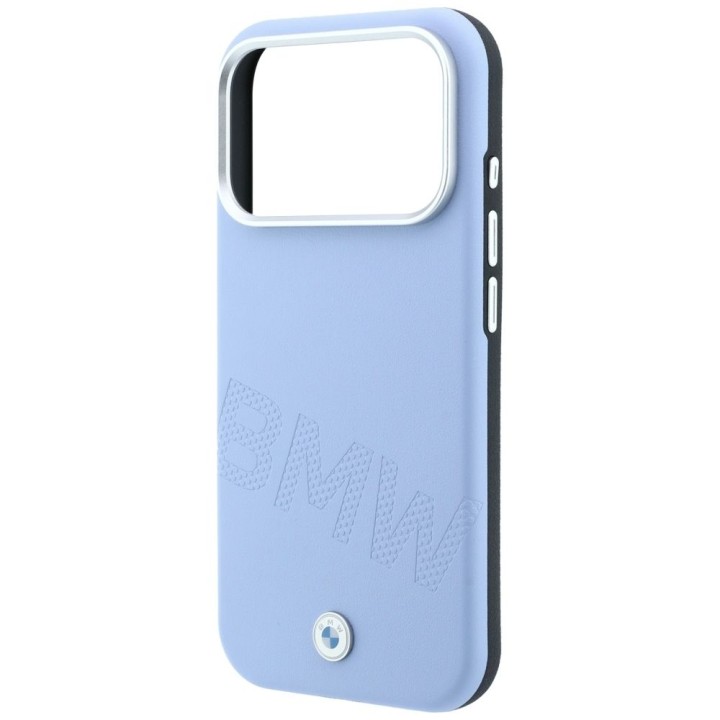 BMW чехол для IPHONE 18 Pro/17 Pro совместимый с MagSafe (Sign Inclined Deboss Letters) синий