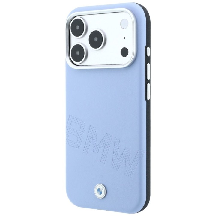 BMW чохол для IPHONE 18 Pro/17 Pro сумісний з Magsafe (Sign Inclined Deboss Letters) синій