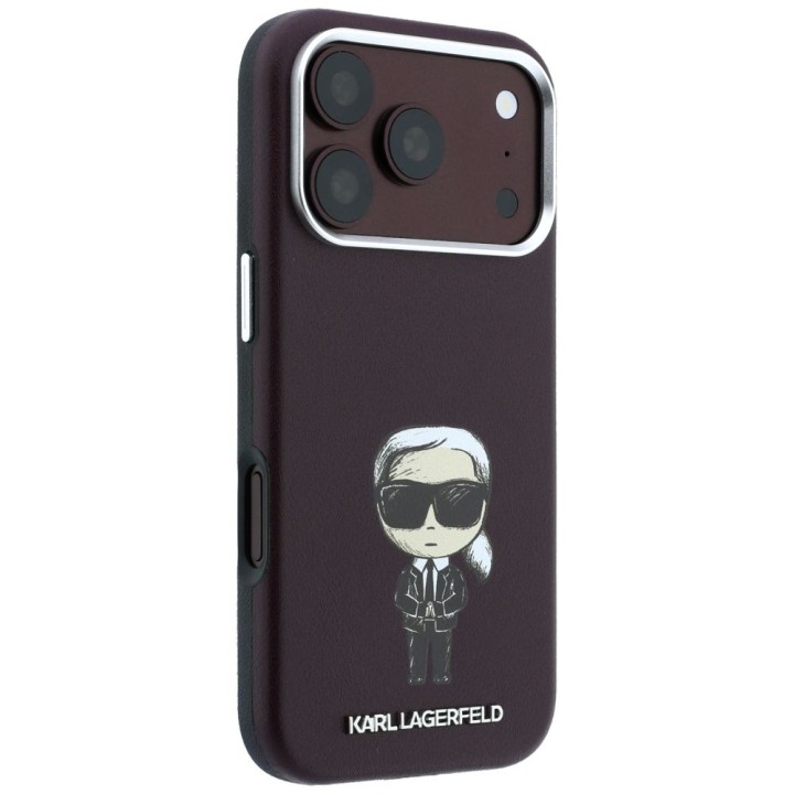 KARL LAGERFELD чохол для IPHONE 18 Pro/ 17 Pro сумісний з Magsafe (Smooth Ikonik Sketch) бордовий
