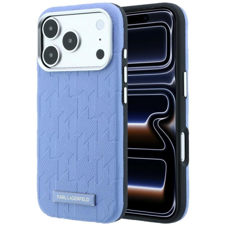 KARL LAGERFELD чохол для IPHONE 18 Pro/17 Pro сумісний із MagSafe (Mono Resin Logo) блакитний