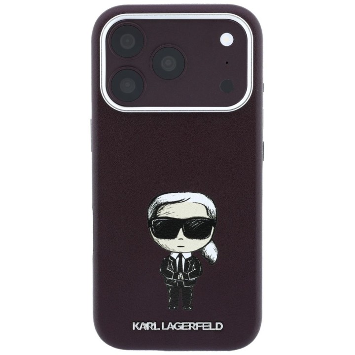 KARL LAGERFELD чохол для IPHONE 18 Pro/ 17 Pro сумісний з Magsafe (Smooth Ikonik Sketch) бордовий