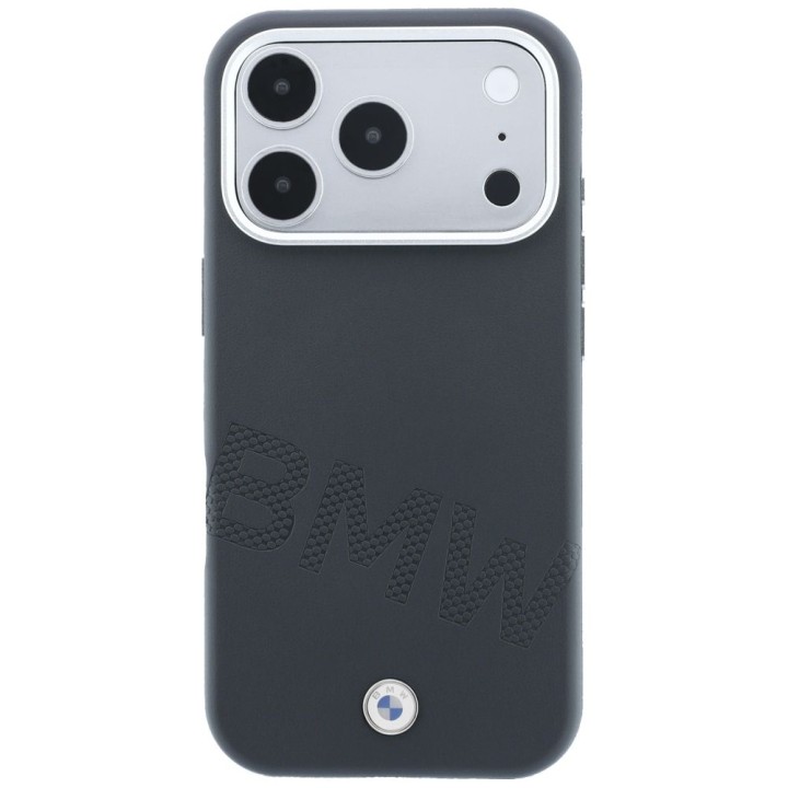 BMW futerał do IPHONE 18 Pro/17 Pro kompatybilny z MagSafe (Sign Inclined Deboss Letters) szary