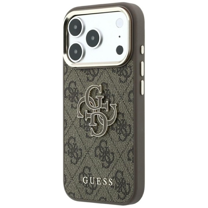 GUESS чехол для IPHONE 18 Pro Max/17 Pro Max (Big Resin Logo 4G) коричневый