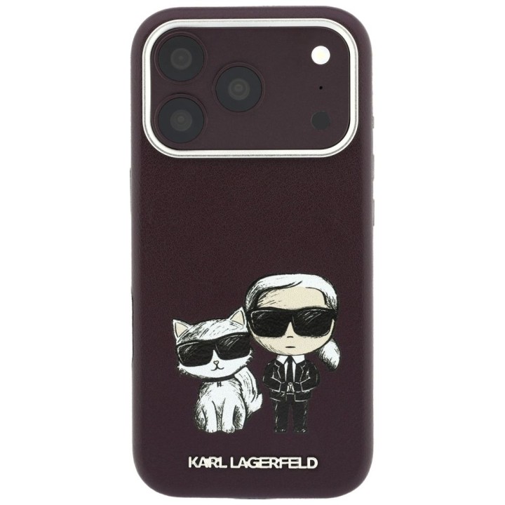 KARL LAGERFELD чехол для IPHONE 18 Pro /17 Pro совместимый с Magsafe (Bodies Sketch) бордовый