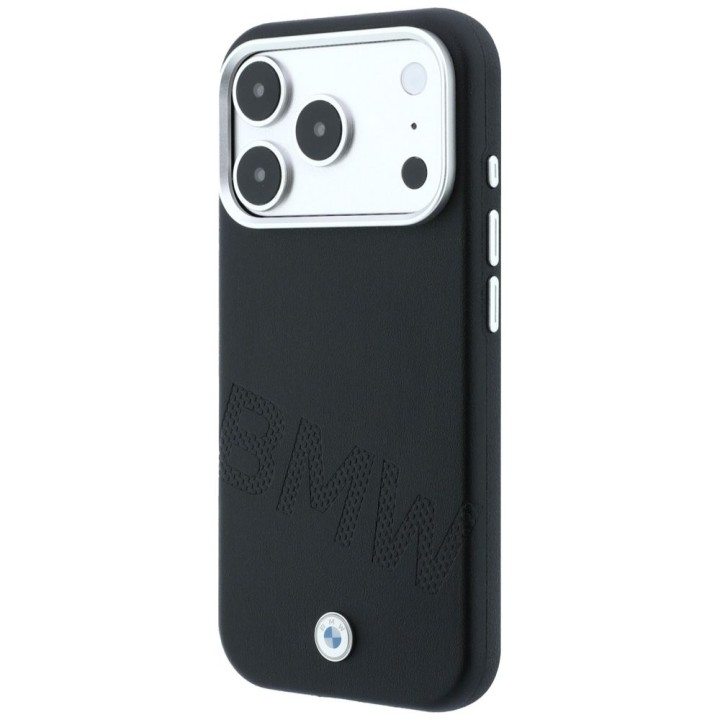 BMW futerał do IPHONE 18 Pro/17 Pro kompatybilny z MagSafe (Sign Inclined Deboss Letters) czarny