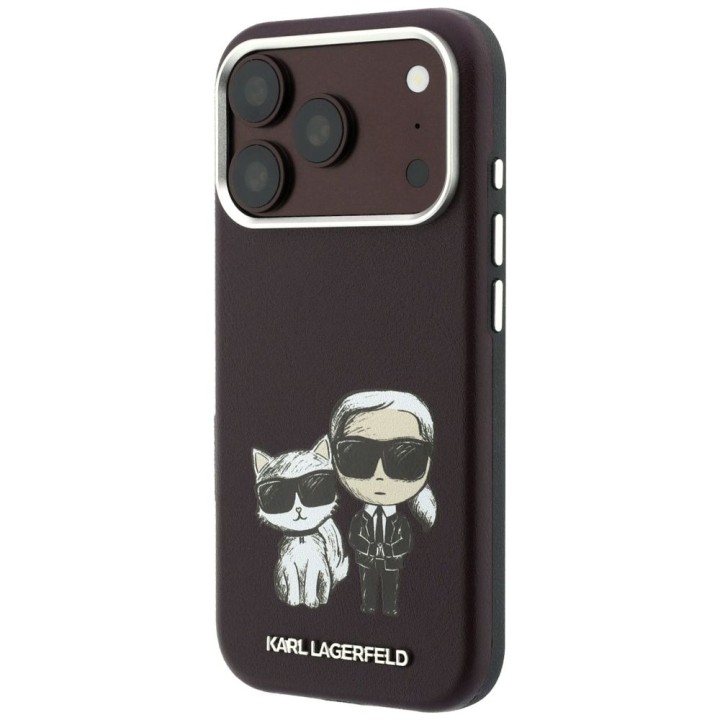 KARL LAGERFELD чехол для IPHONE 18 Pro /17 Pro совместимый с Magsafe (Bodies Sketch) бордовый