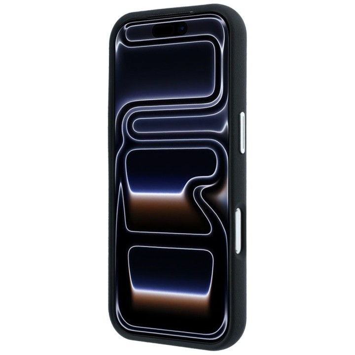 BMW case for IPHONE 18 Pro/17 Pro compatible with Magsafe (Sign Inclined Deboss Letters) black