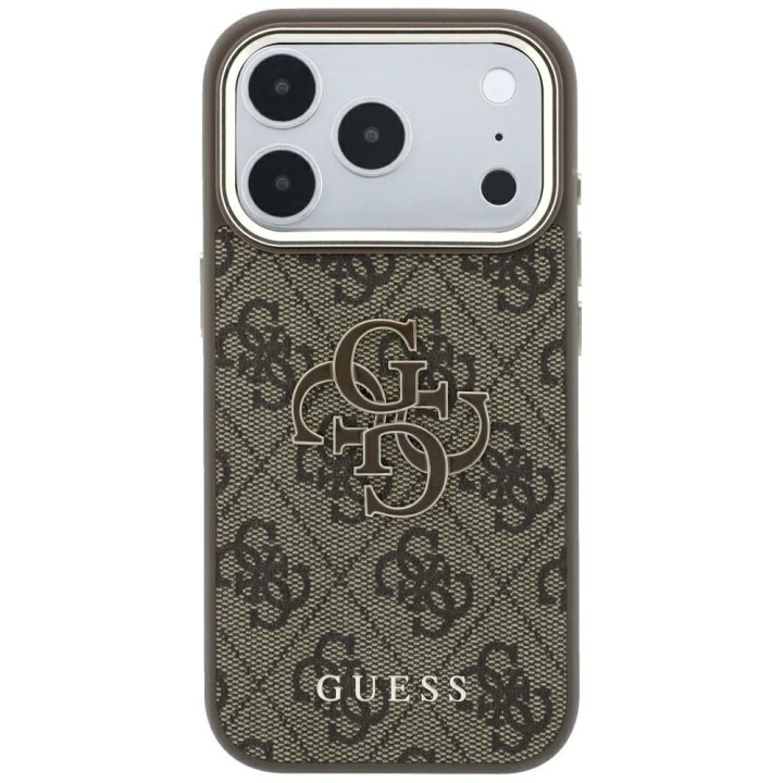GUESS чехол для IPHONE 18 Pro Max/17 Pro Max (Big Resin Логотип 4G) коричневый