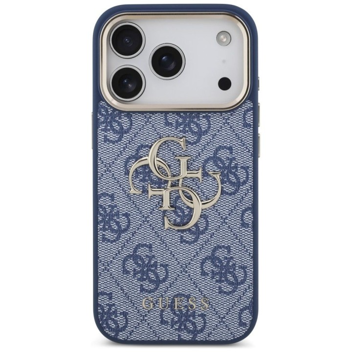 GUESS чехол для IPHONE 18 Pro /17 Pro (Big Classic Логотип 4G) синий
